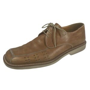 Mezlan Balboa Leather Square Toe Dress Loafers Tan Mens Size 10